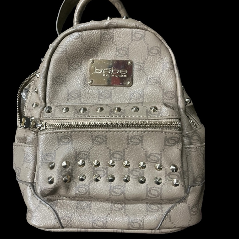 2 For $20 Bebe tan/ brown Studded Women's mini Backpack